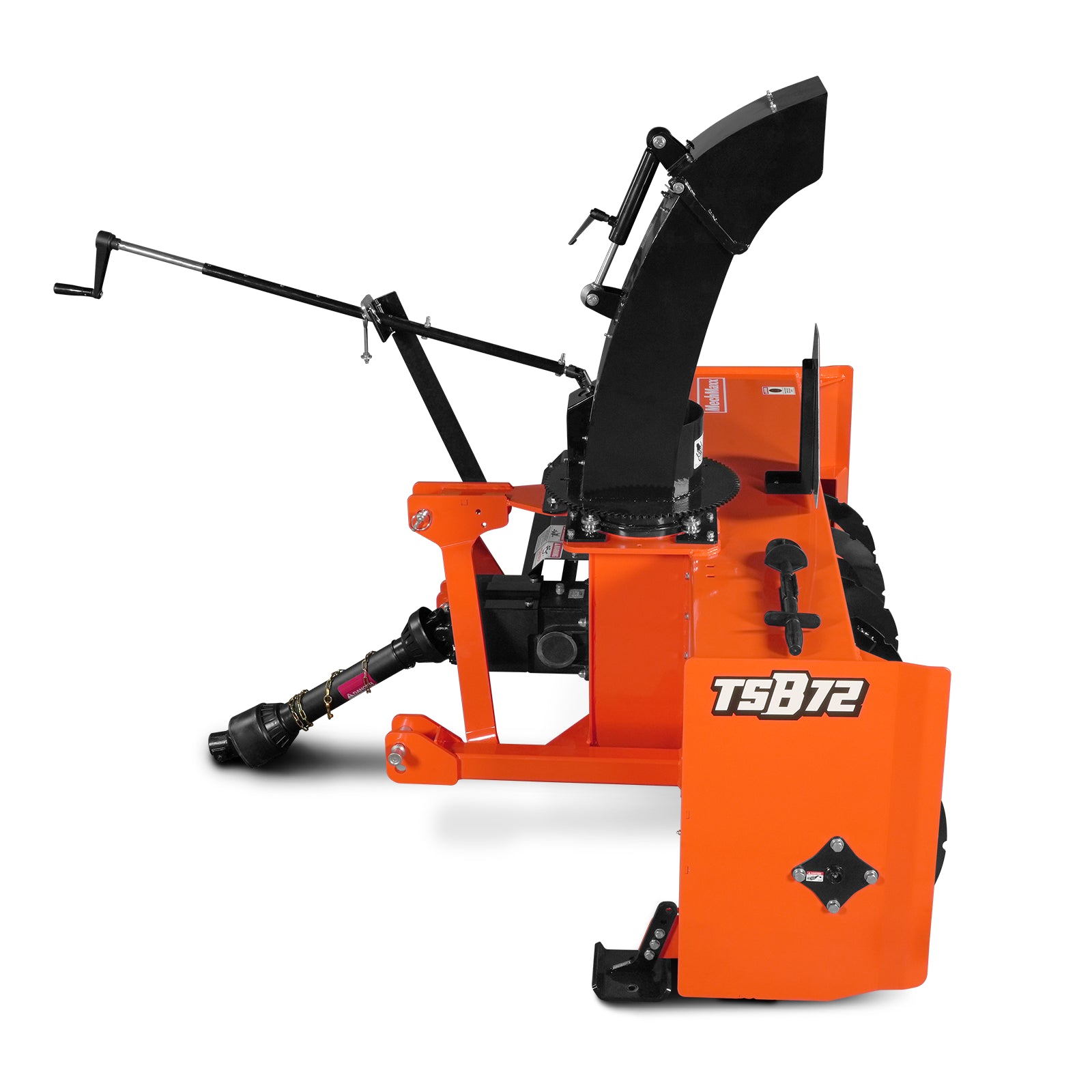 72" 3 Point PTO Snow Blower 24" Impeller Diameter 360° Snow Chute (PTO Shaft Included with Slip Clutch), 30-75 HP, TSB72T