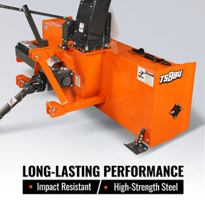 84" 3 Point PTO Snow Blower 24" Impeller Diameter 360° Snow Chute (PTO Shaft Included with Slip Clutch), 35-95 HP, TSB84T