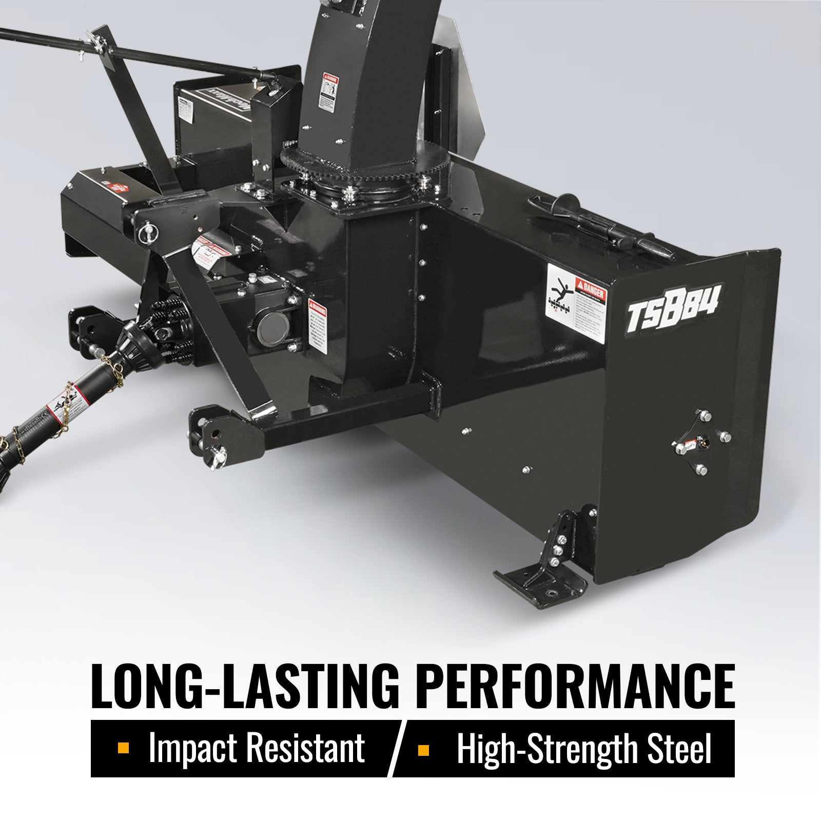 84" 3 Point PTO Snow Blower 24" Impeller Diameter 360° Snow Chute (PTO Shaft Included with Slip Clutch), 35-95 HP, TSB84