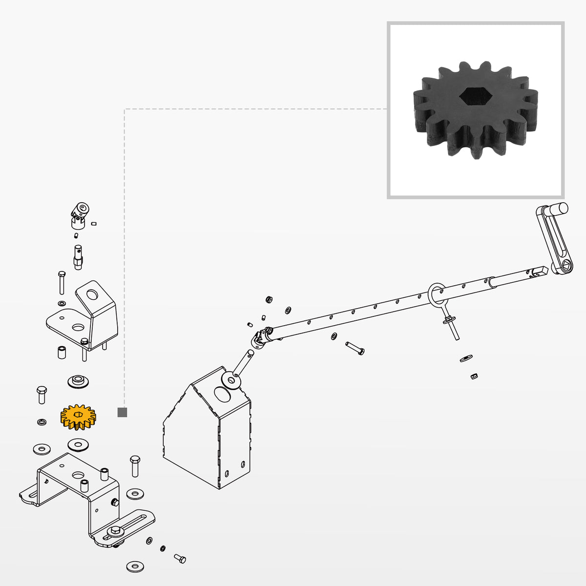 Snow Blower Manual Chute Rotator Gear – For 2025 & Earlier Models (for SKU: 201042, 201042T, 201015, 201015T, 201016, 201016T, 201043, 201043T)