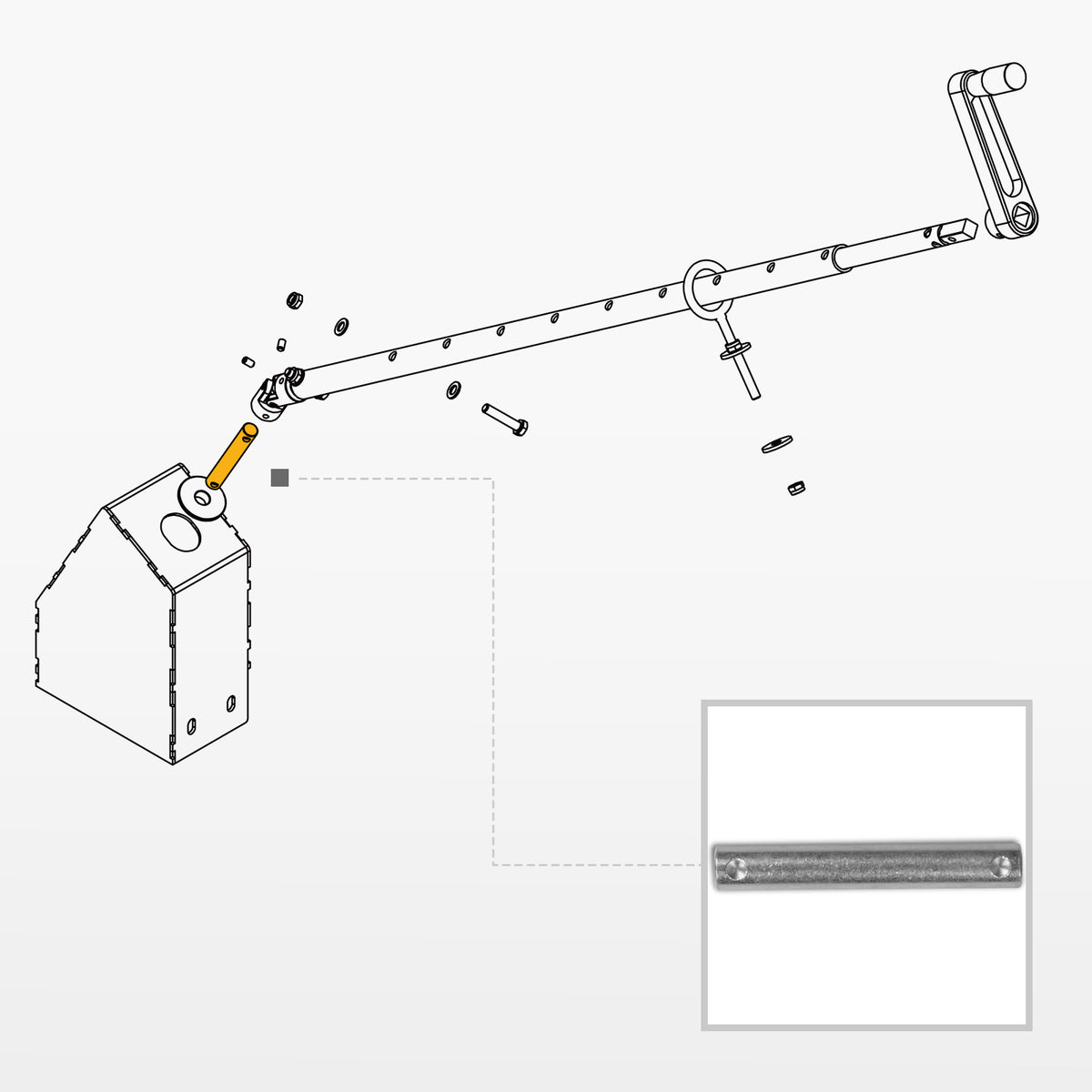 Snow Blower Manual Chute Rotator Link Bar (for SKU: 201042, 201042T, 201015, 201015T, 201016, 201016T, 201043, 201043T)