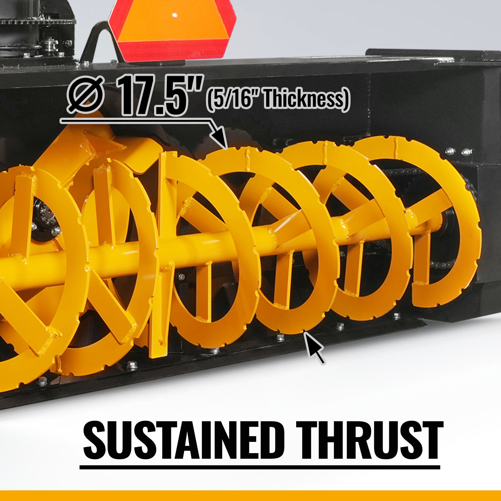 84" 3 Point PTO Snow Blower 24" Impeller Diameter 360° Snow Chute (PTO Shaft Included with Slip Clutch), 35-95 HP, TSB84