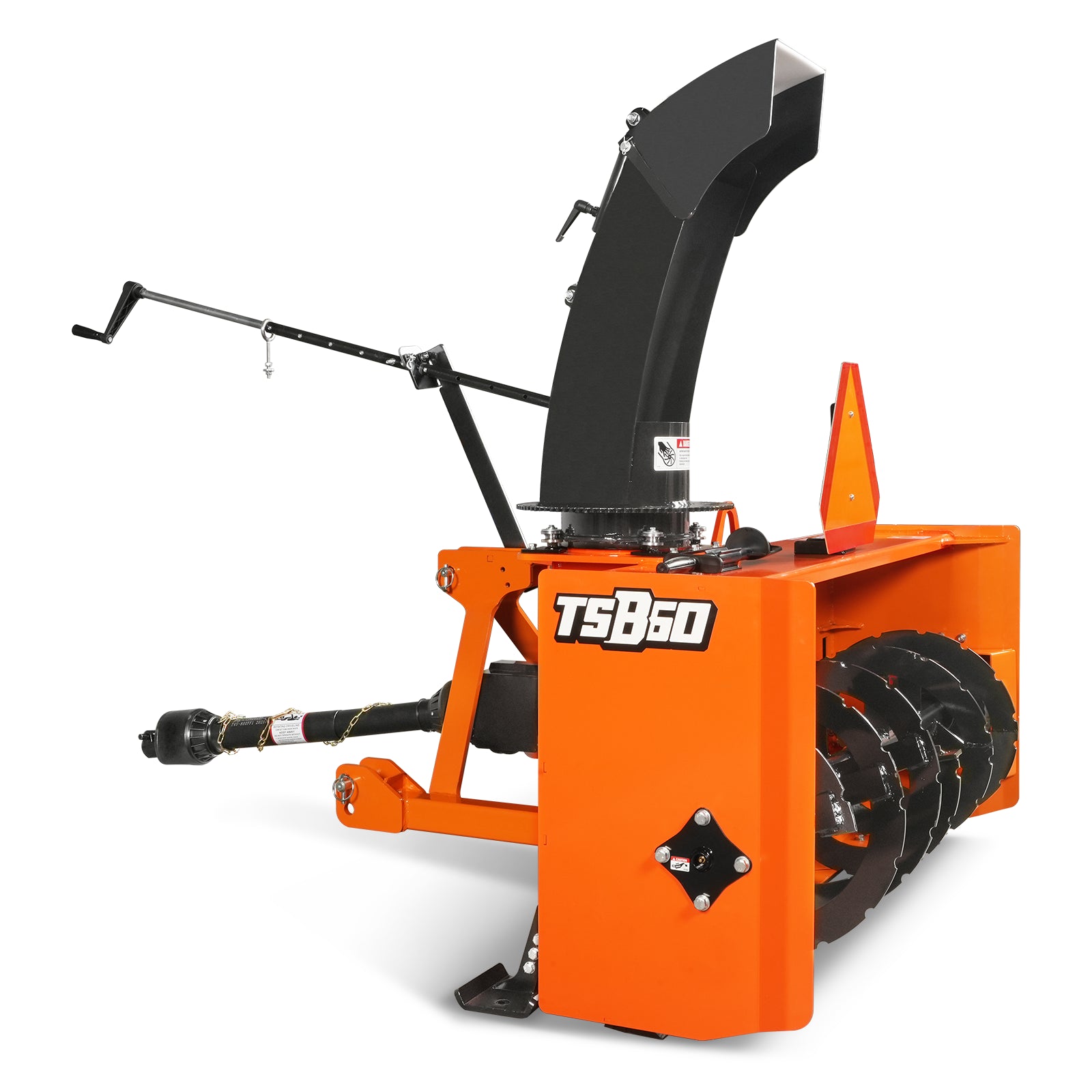 60" 3 Point PTO Snow Blower 24" Impeller Diameter 360° Snow Chute (PTO Shaft Included with Slip Clutch), 25-65 HP, TSB60T