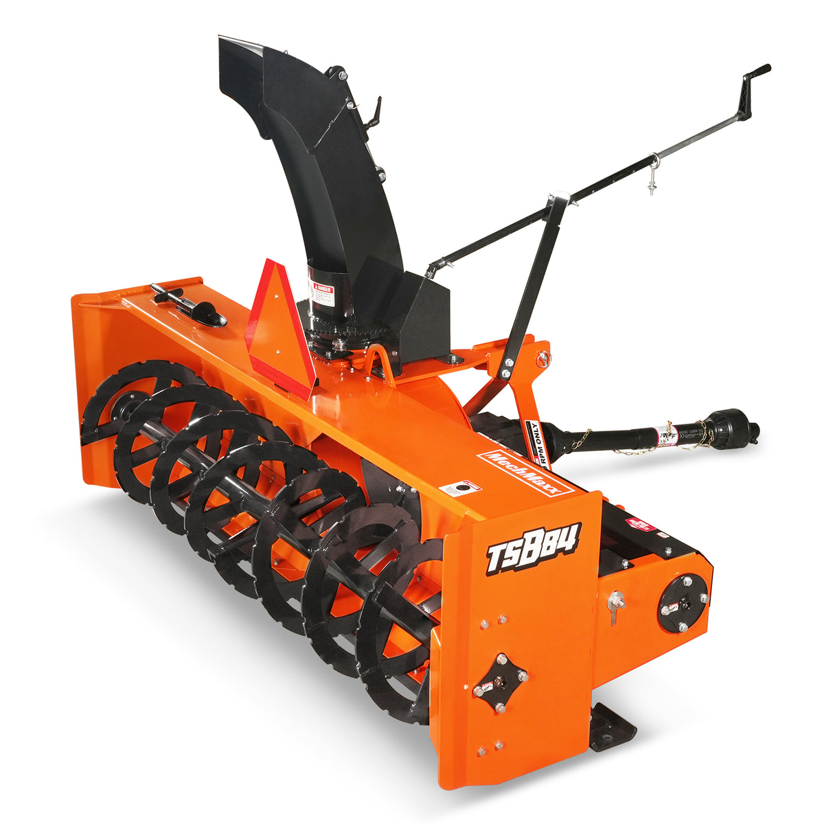 84" 3 Point PTO Snow Blower 24" Impeller Diameter 360° Snow Chute (PTO Shaft Included with Slip Clutch), 35-90 HP, TSB84T