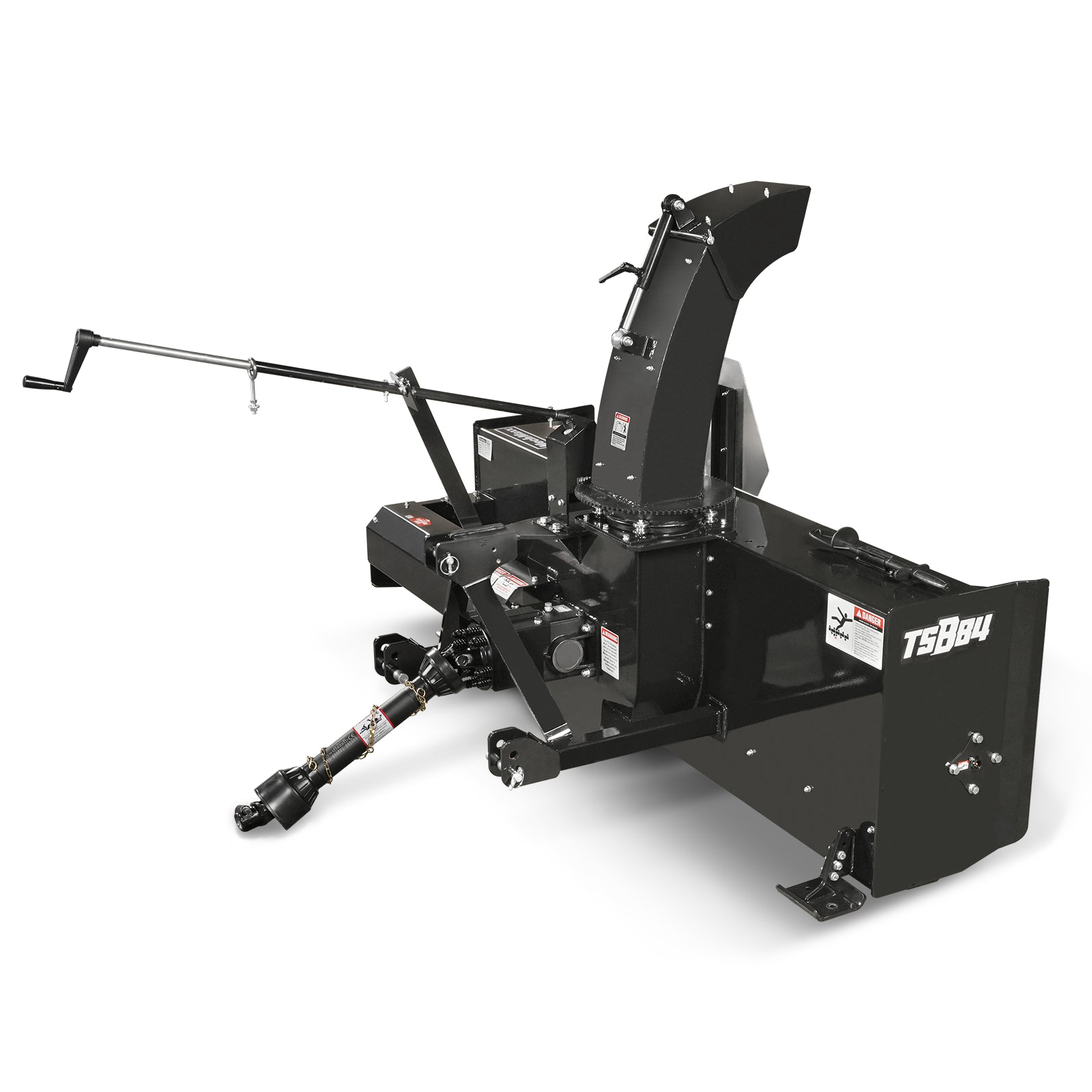 84" 3 Point PTO Snow Blower 24" Impeller Diameter 360° Snow Chute (PTO Shaft Included with Slip Clutch), 35-90 HP, TSB84
