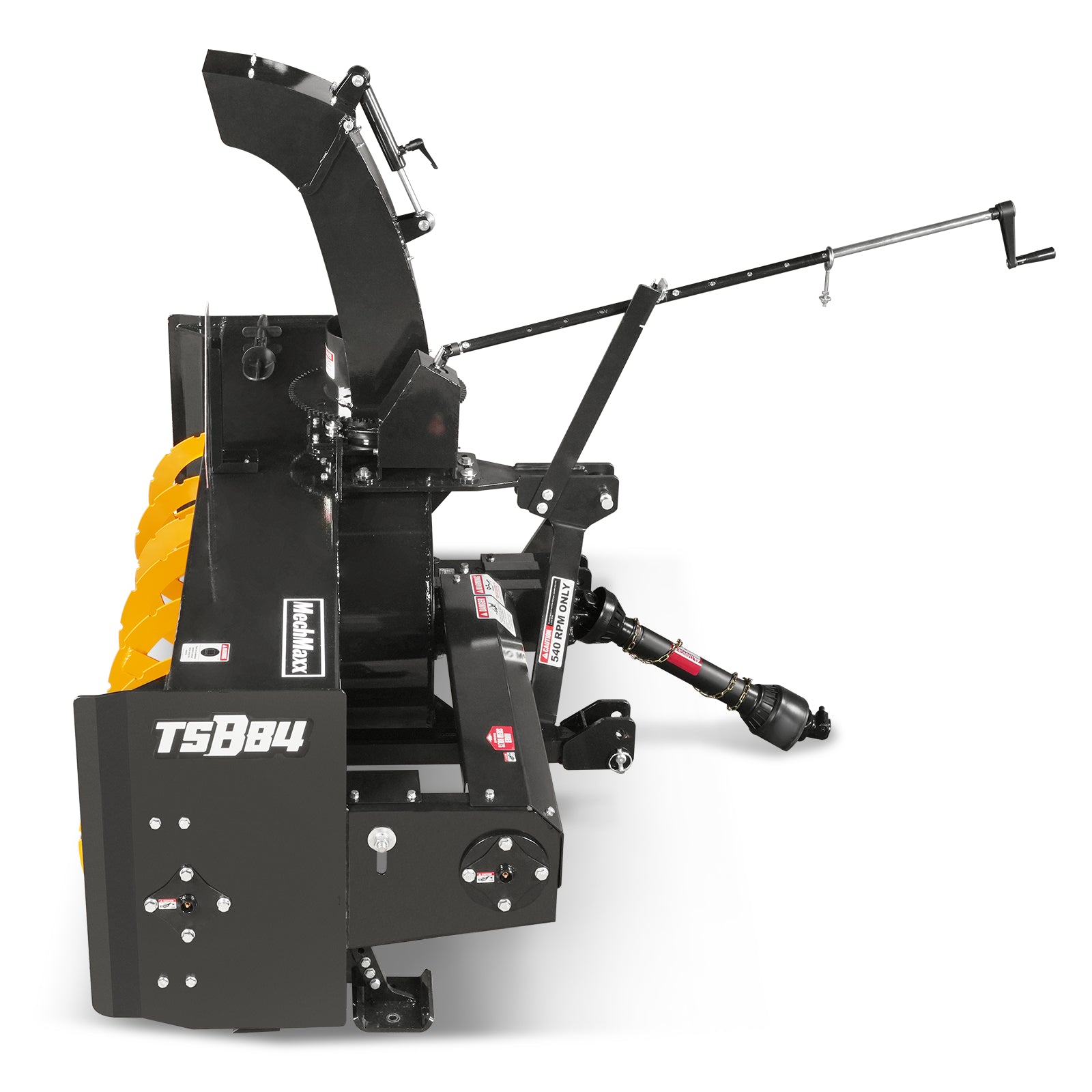 84" 3 Point PTO Snow Blower 24" Impeller Diameter 360° Snow Chute (PTO Shaft Included with Slip Clutch), 35-90 HP, TSB84