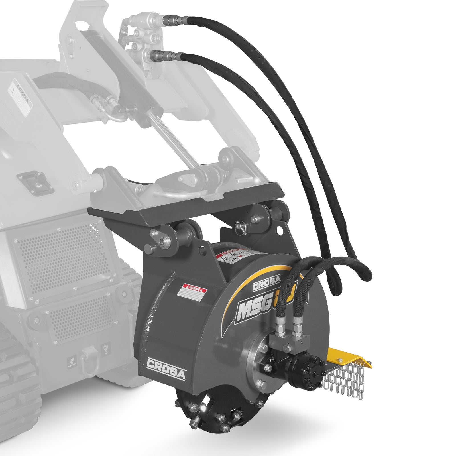 20'' Flywheel Diameter Mini Skid Steer Stump Grinder with 24 Carbide Teeth, MSG20