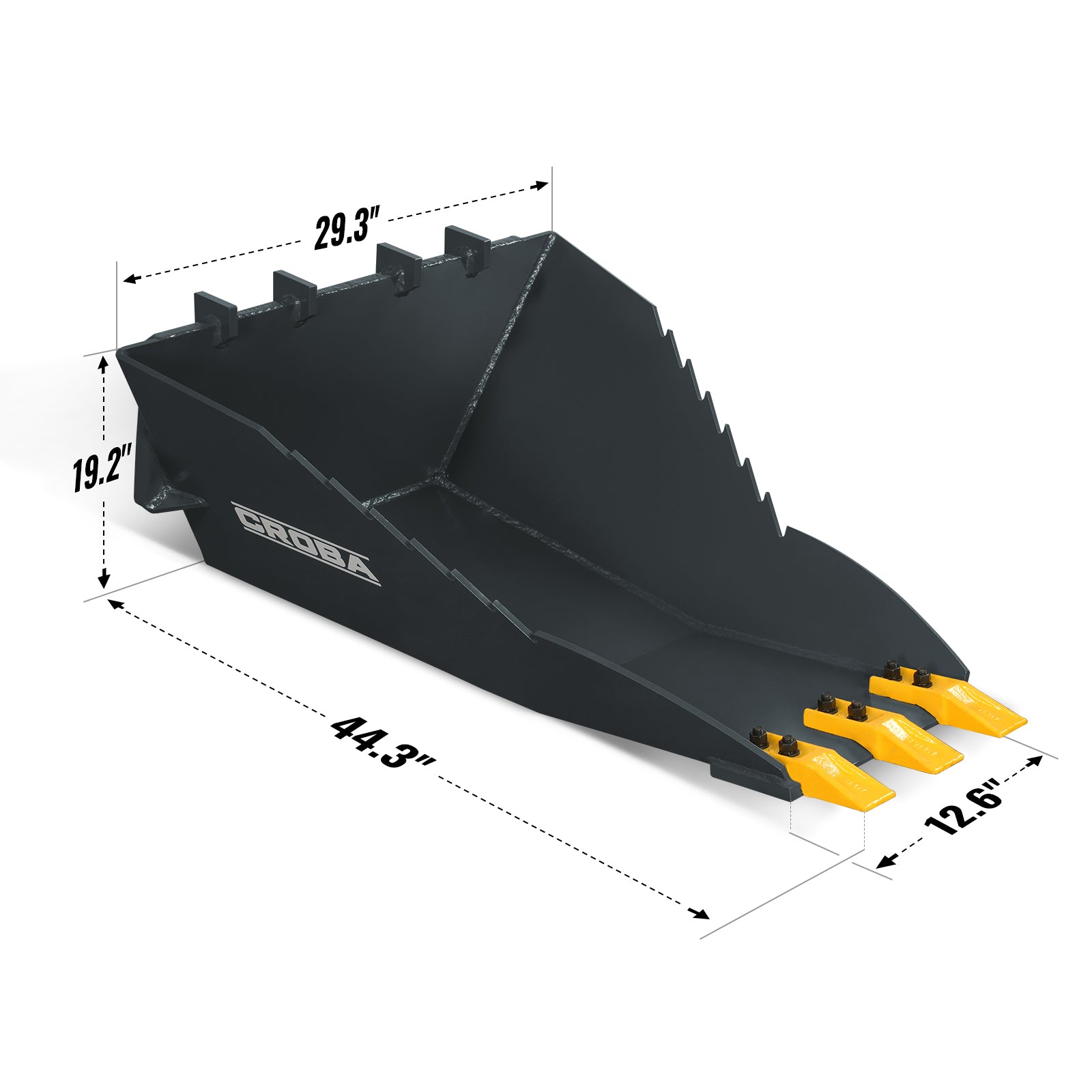 16'' Cutting Width Mini Skid Steer Stump Bucket