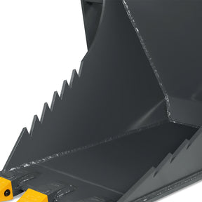 48" Skid Steer Stump Bucket Wrecker with Universal Quick Attach, Bolt-On Cutting Teeth, SBE53