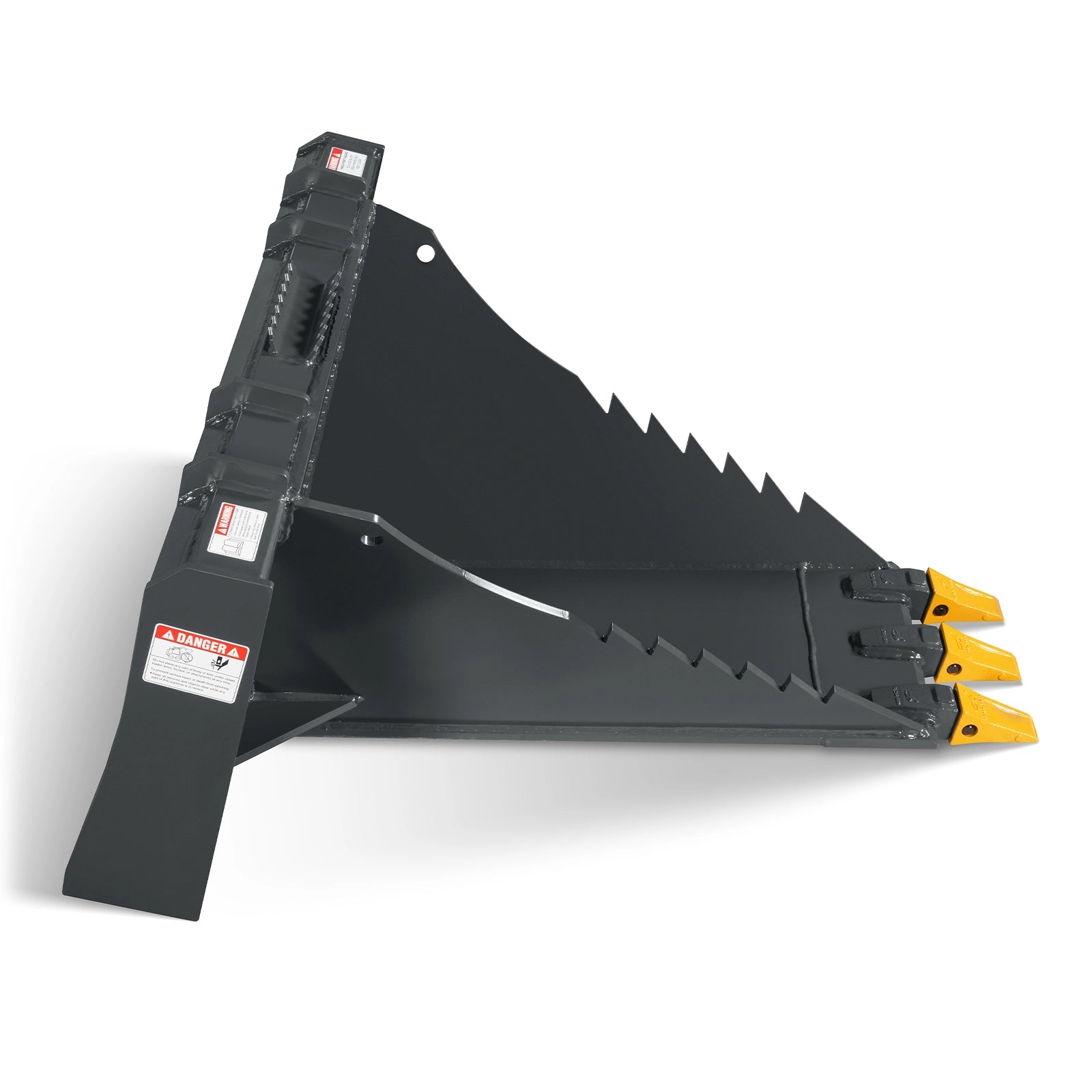 48" Skid Steer Stump Bucket Wrecker with Universal Quick Attach, Bolt-On Cutting Teeth, SBE53