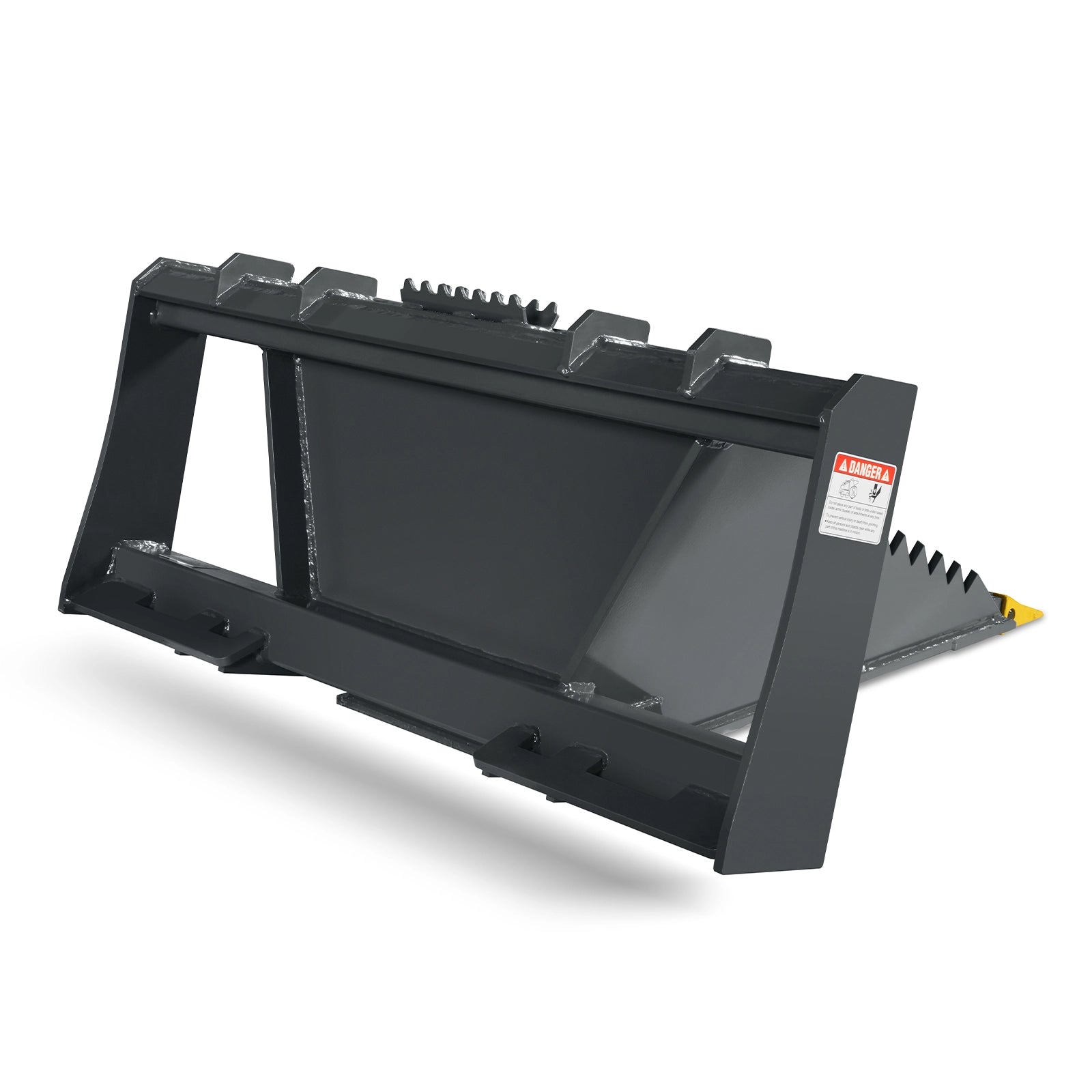 48" Skid Steer Stump Bucket Wrecker with Universal Quick Attach, Bolt-On Cutting Teeth, SBE53