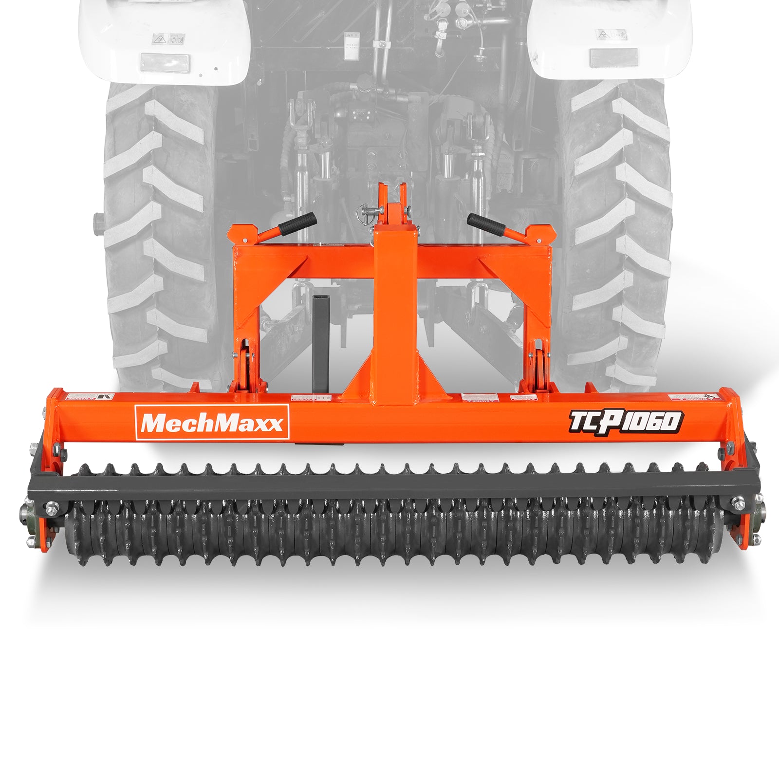 60" Cultipacker with 26 Ductile Iron Wheels,  Scraper Bar Included,  Category 1 and 2,  3 Point Hitch Tractor Attachment,  TCP1060
