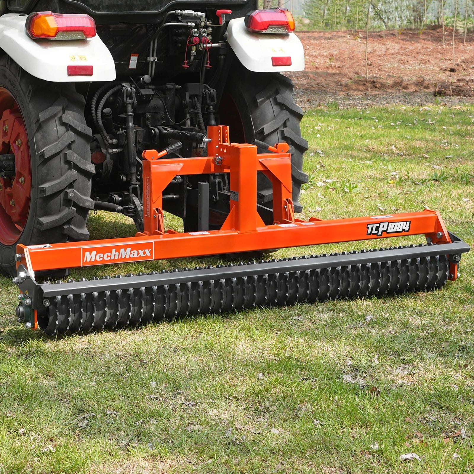 84" Cultipacker with 37 Ductile Iron Wheels,  Scraper Bar Included,  Category 1 and 2,  3 Point Hitch Tractor Attachment,  TCP1084