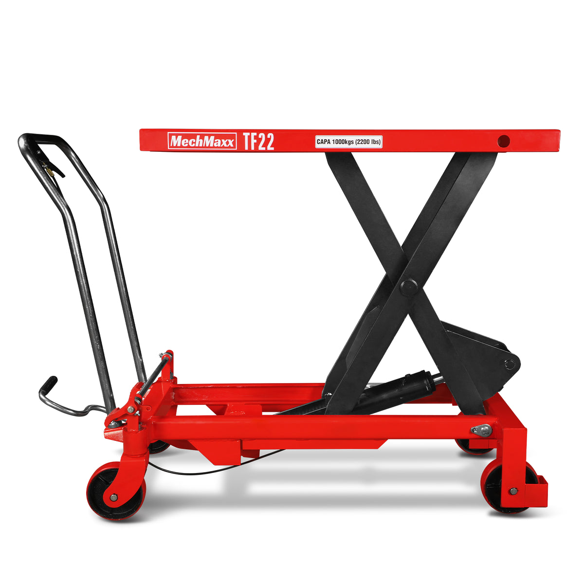 Mobile Scissor Lift Table Cart 2200lbs Capacity, Platform Size, 39.4” x 20.2”, Height 39.4”