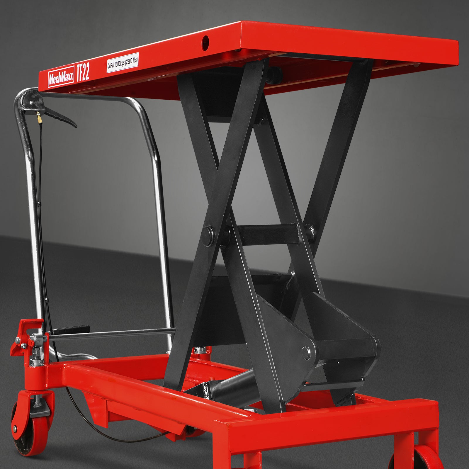 Mobile Scissor Lift Table Cart 2200lb Capacity,Platform Size39.4" x 20.2",Height39.4"