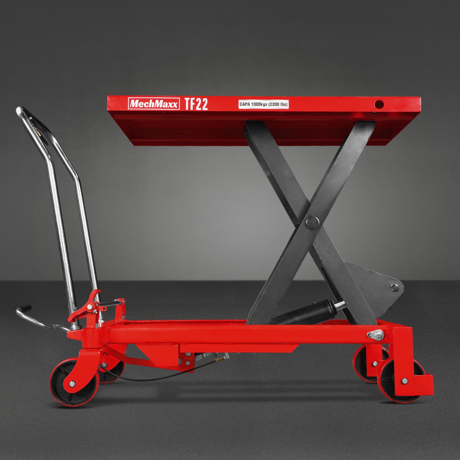 Mobile Scissor Lift Table Cart 2200lb Capacity,Platform Size39.4" x 20.2",Height39.4"