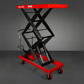 Mobile Double Scissor Lift Table Cart 2200lb Capacity,Platform Size47.2" x 24",Height66.9"