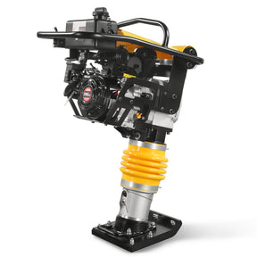 6.5 HP Tamping Rammer with Wheel Kit, 2700 lb Impact Force Jumping Jack Tamper Compactor for Soil, Gravel, Backfill and Foundation, TR90L