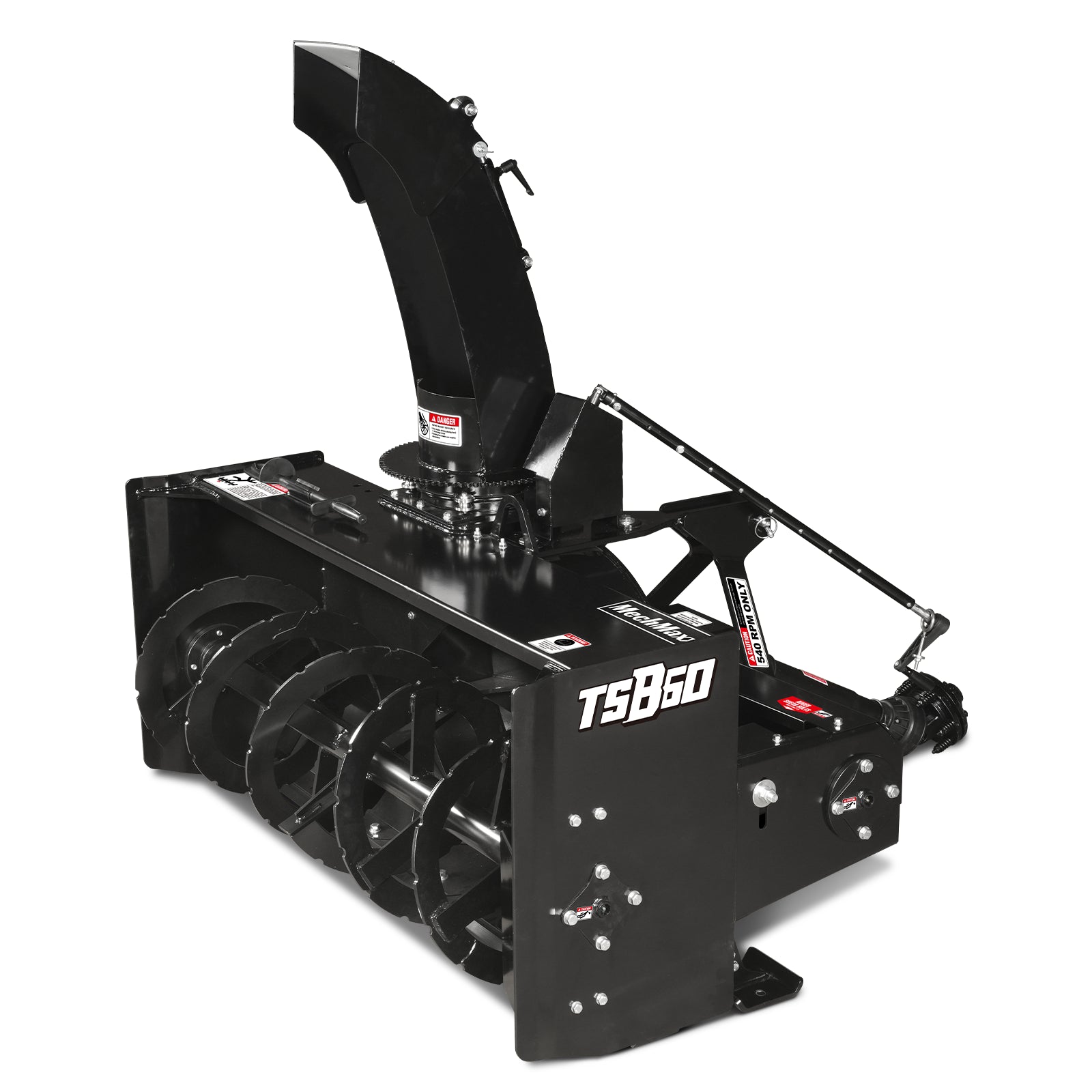 MechMaxx 60" 3-Point Hitch Snow Blower PTO Driven for 18-30 HP Tractors, TSB60