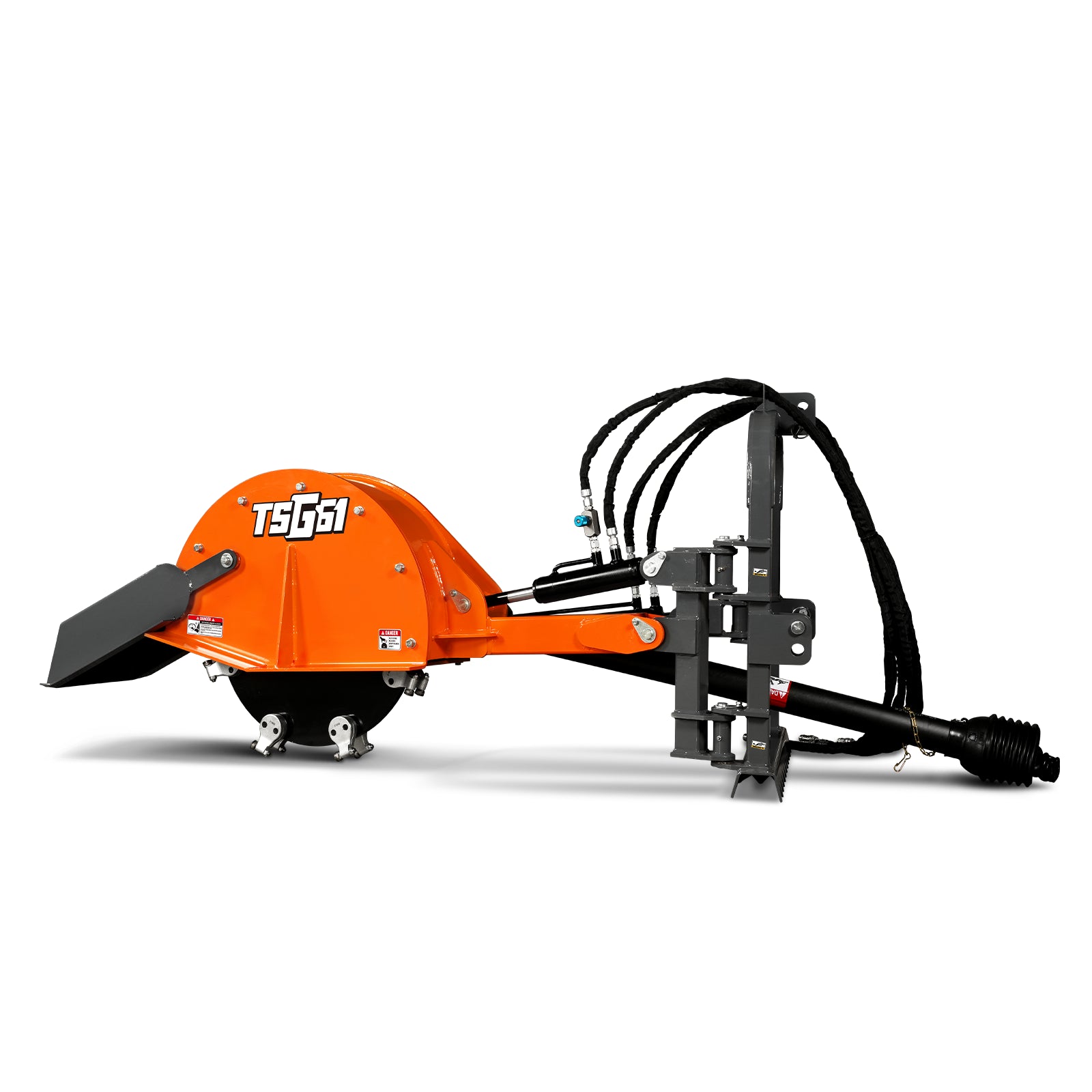 24'' Cutting Wheel Hydraulic Cylinders Stump Grinder, (PTO Shaft Included with Slip Clutch) , 35-60hp,  TSG61