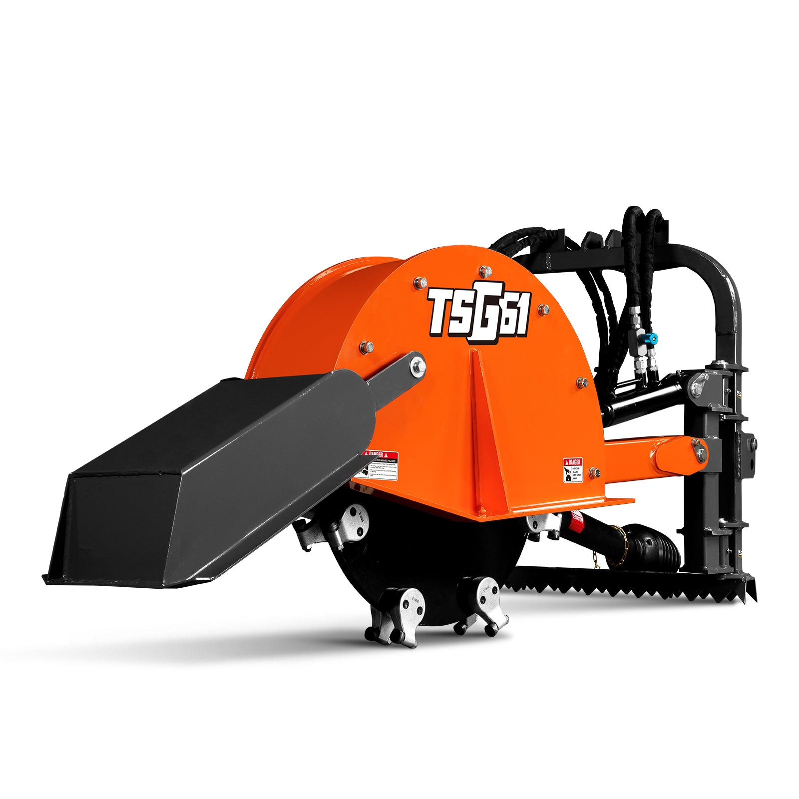 24'' Cutting Wheel Hydraulic Cylinders Stump Grinder, (PTO Shaft Included with Slip Clutch) , 35-60hp,  TSG61