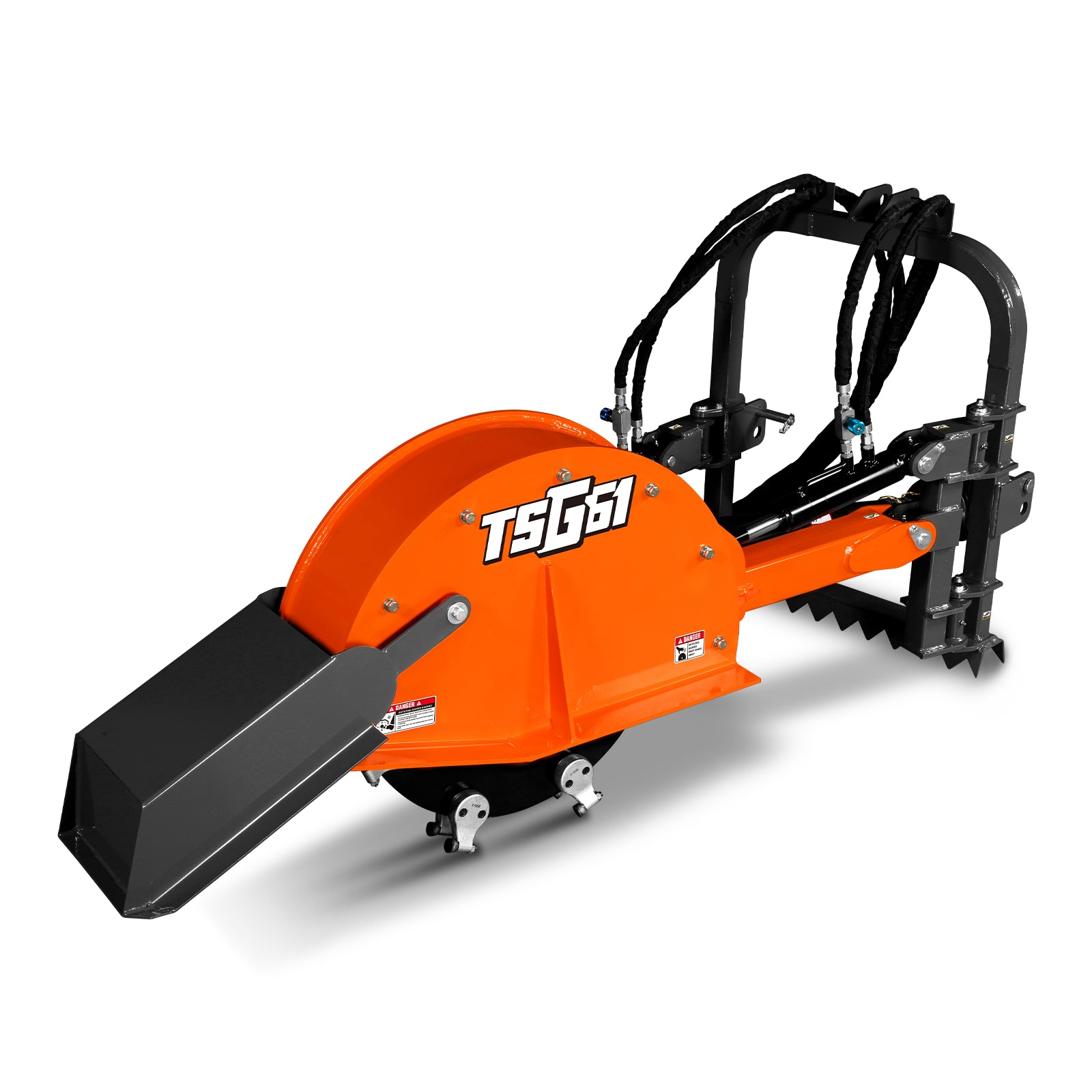 24'' Cutting Wheel Hydraulic Cylinders Stump Grinder, (PTO Shaft Included with Slip Clutch) , 35-60hp,  TSG61