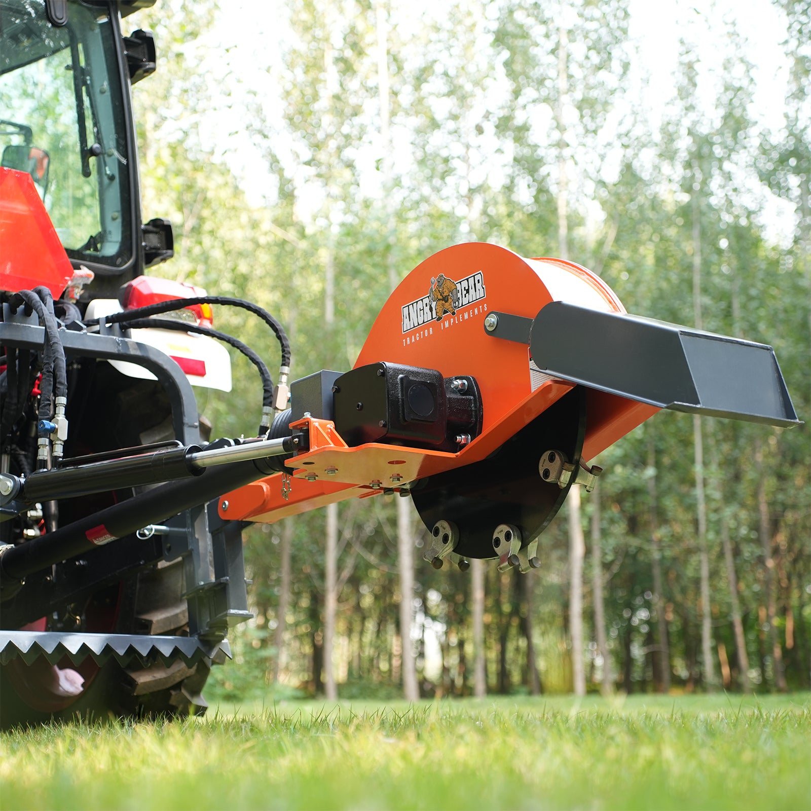 24'' Cutting Wheel Hydraulic Cylinders Stump Grinder, (PTO Shaft Included with Slip Clutch) , 35-60hp,  TSG61