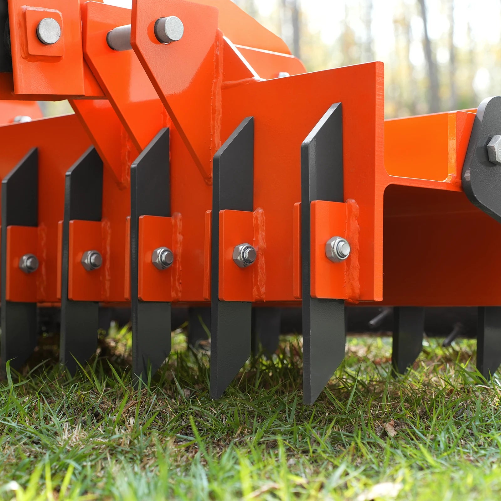60" Heavy Duty Soil Pulverizer,  Single Spiked Roller,  21 Shanks,  Category 1 and 2,  3 Point Hitch Tractor Attachment,  TSP60