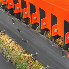 60" Heavy Duty Soil Pulverizer,  Single Spiked Roller,  21 Shanks,  Category 1 and 2,  3 Point Hitch Tractor Attachment,  TSP60