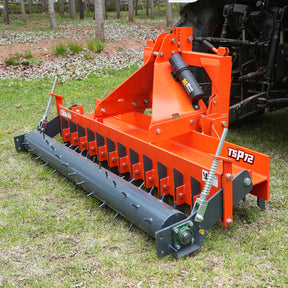 72" Heavy Duty Soil Pulverizer,  Single Spiked Roller,  25 Shanks,  Category 1 and 2,  3 Point Hitch Tractor Attachment,  TSP72