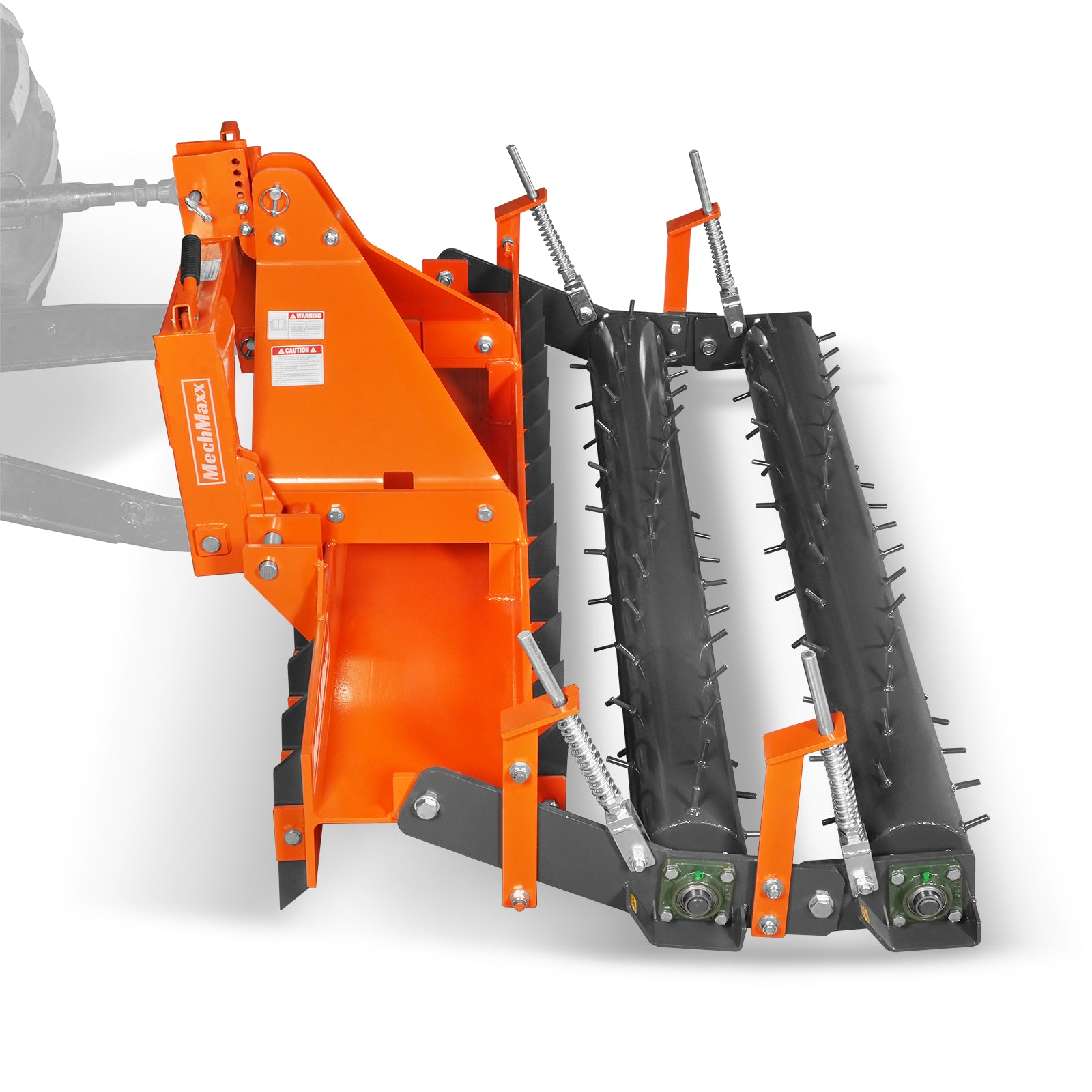 72" Heavy Duty Soil Pulverizer,  Double Spiked Roller,  25 Shanks,  Category 1 and 2,  3 Point Hitch Tractor Attachment,  TSP72D