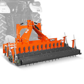 72" Heavy Duty Soil Pulverizer,  Double Spiked Roller,  25 Shanks,  Category 1 and 2,  3 Point Hitch Tractor Attachment,  TSP72D