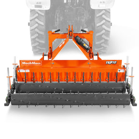72" Heavy Duty Soil Pulverizer,  Double Spiked Roller,  25 Shanks,  Category 1 and 2,  3 Point Hitch Tractor Attachment,  TSP72D