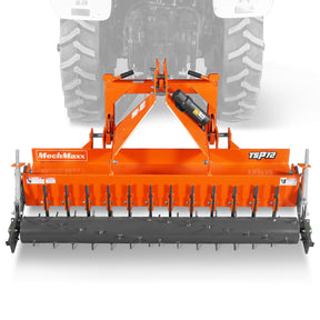 72" Heavy Duty Soil Pulverizer,  Single Spiked Roller,  25 Shanks,  Category 1 and 2,  3 Point Hitch Tractor Attachment,  TSP72