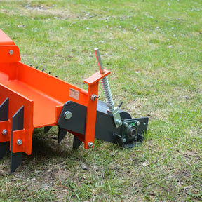72" Heavy Duty Soil Pulverizer,  Single Spiked Roller,  25 Shanks,  Category 1 and 2,  3 Point Hitch Tractor Attachment,  TSP72