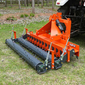 84" Heavy Duty Soil Pulverizer,  Double Spiked Roller,  29 Shanks,  Category 1 and 2,  3 Point Hitch Tractor Attachment,  TSP84D