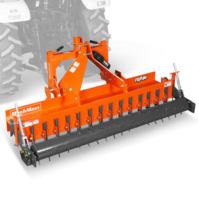 84" Heavy Duty Soil Pulverizer,  Single Spiked Roller,  29 Shanks,  Category 1 and 2,  3 Point Hitch Tractor Attachment,  TSP84