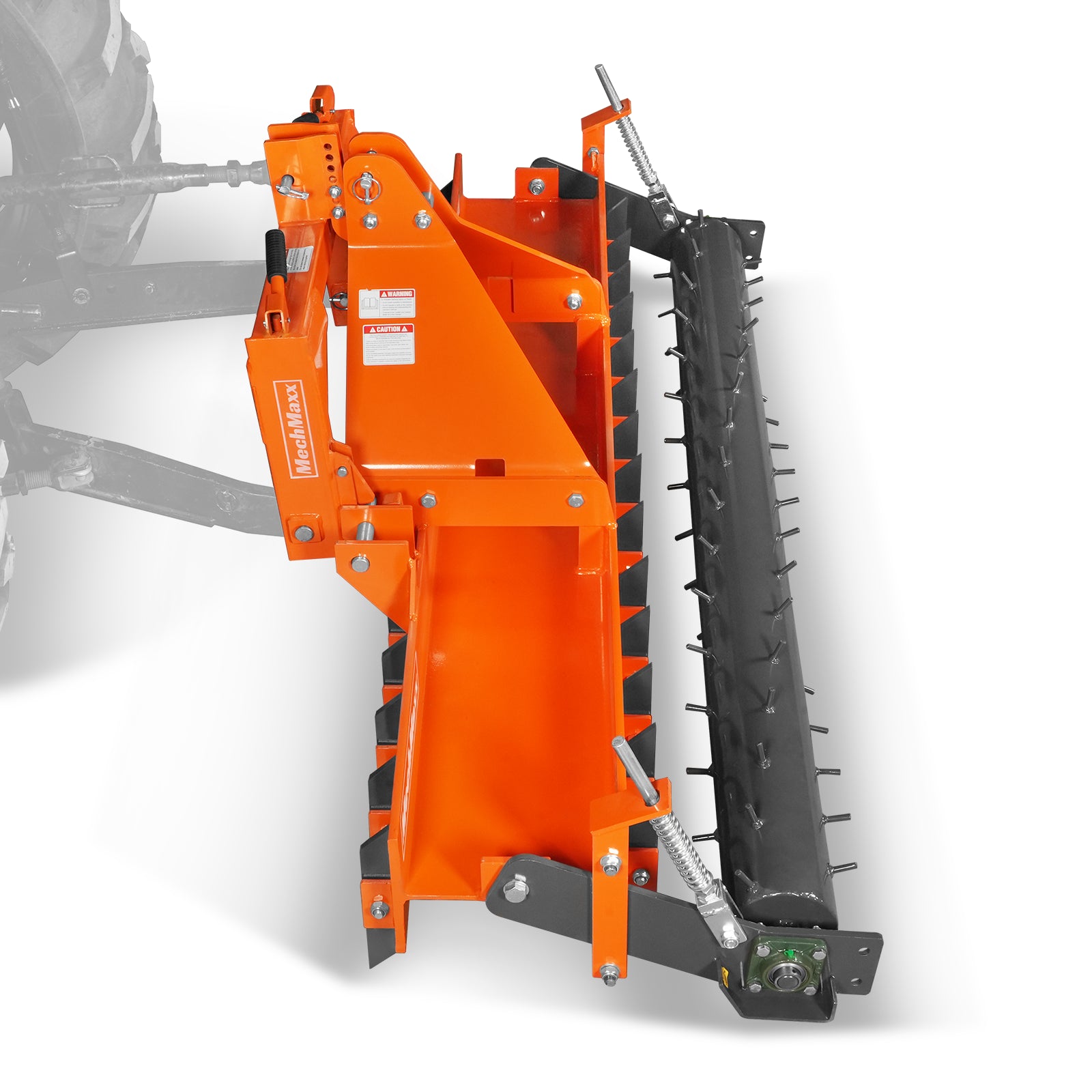 84" Heavy Duty Soil Pulverizer,  Single Spiked Roller,  29 Shanks,  Category 1 and 2,  3 Point Hitch Tractor Attachment,  TSP84