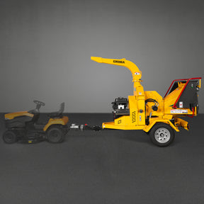 35hp 1000cc ZONSEN E-Start 8 inch Gas Powered Wood Chipper with Intelligent Hydraulic Feeding System , TX1000