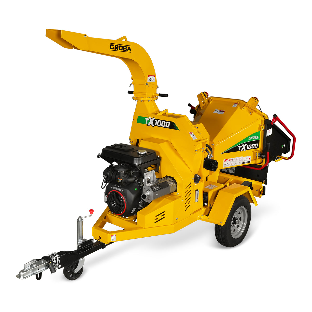 35hp 1000cc ZONSEN E-Start 8 inch Gas Powered Wood Chipper with Intelligent Hydraulic Feeding System , TX1000