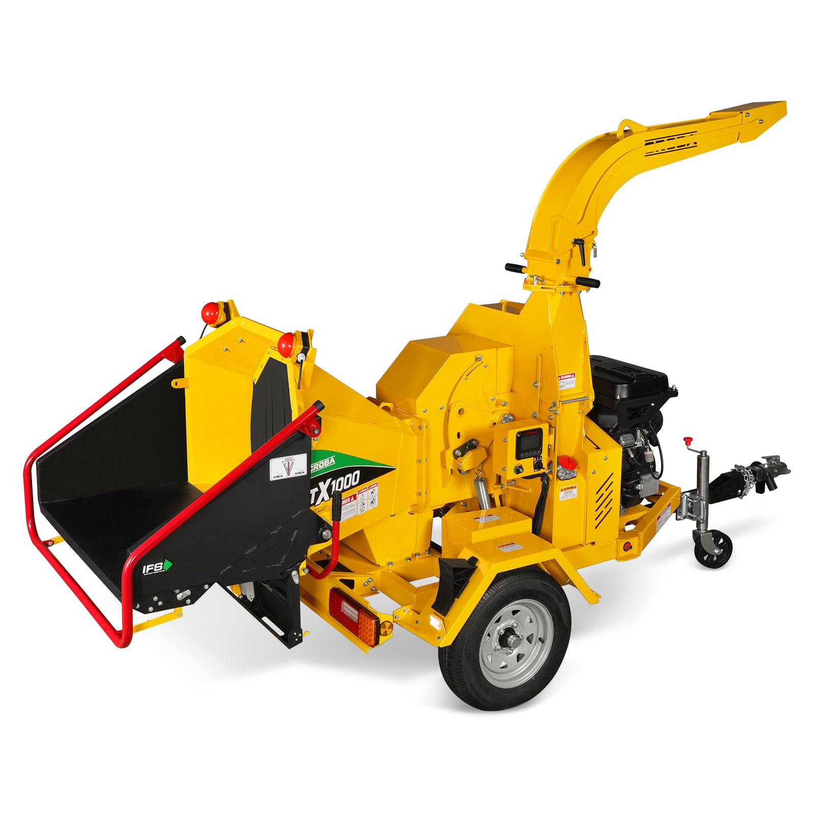 35hp 1000cc ZONSEN E-Start 8 inch Gas Powered Wood Chipper with Intelligent Hydraulic Feeding System , TX1000