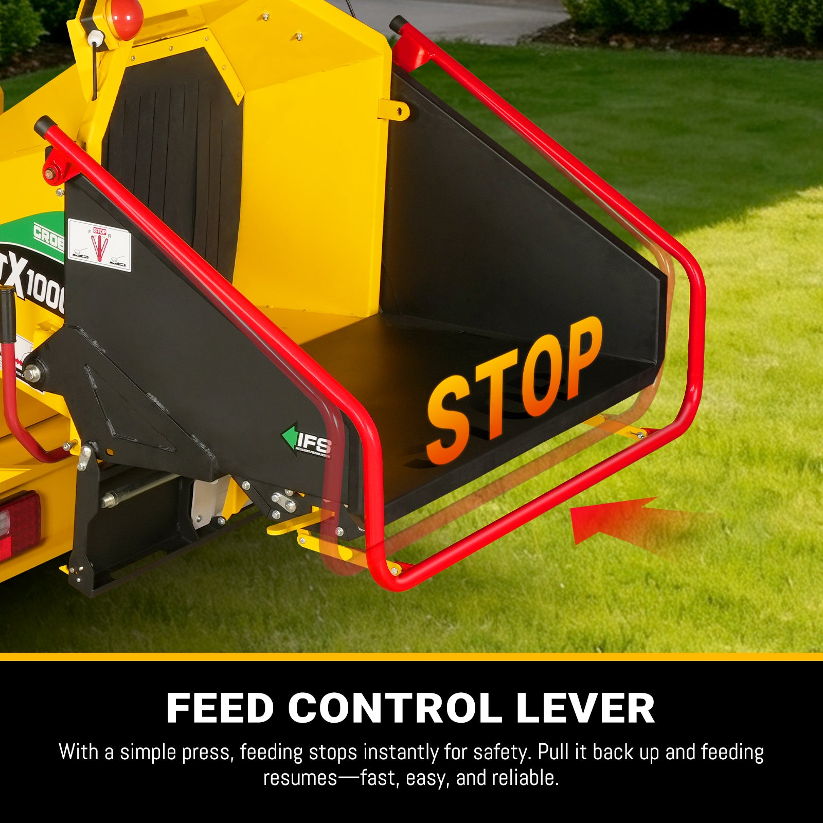 35hp 1000cc ZONSEN E-Start 8 inch Gas Powered Wood Chipper with Intelligent Hydraulic Feeding System , TX1000