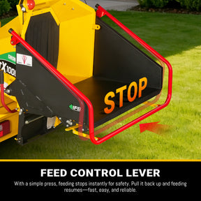 35hp 1000cc ZONSEN E-Start 8 inch Gas Powered Wood Chipper with Intelligent Hydraulic Feeding System , TX1000