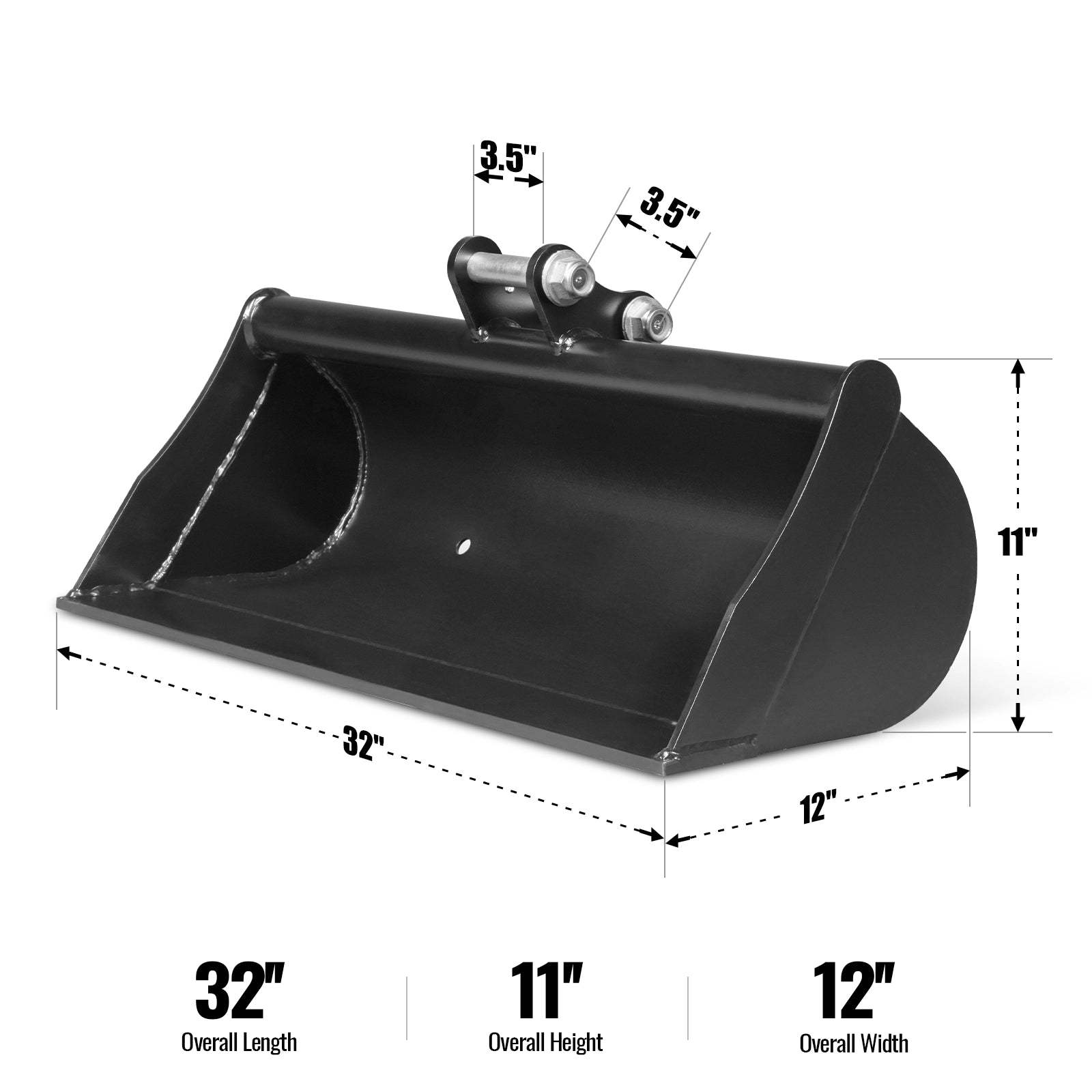 4-Piece Excavator Attachment Set