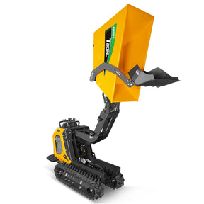 1100lb 420cc E-start Gas Engine Stand-ON Hydraulic Track Dumper Hydraulic Tipping and Lifting with Self-Loading, T80HL