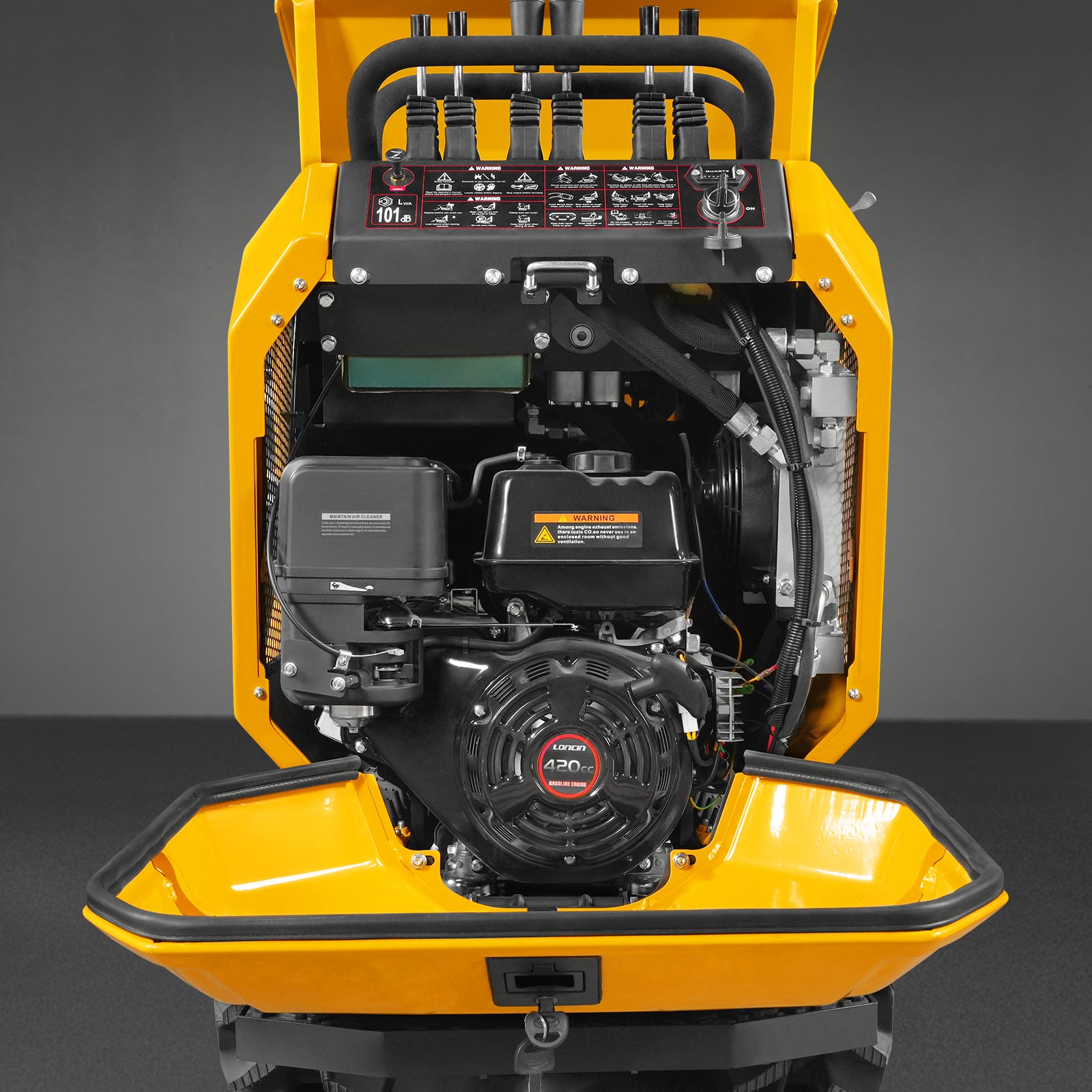 1100lb 420cc E-start Gas Engine Stand-ON Hydraulic Track Dumper Hydraulic Tipping and Lifting with Self-Loading, T80HL