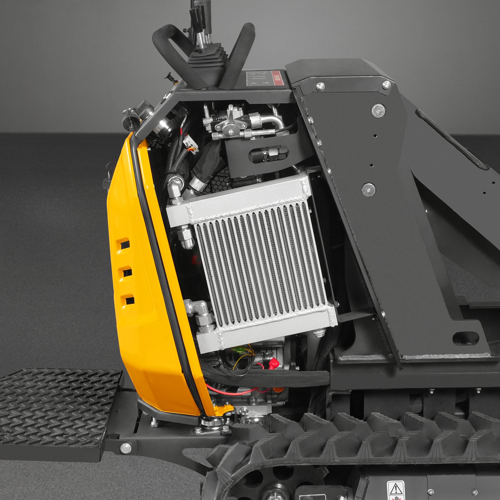 1100lb 420cc E-start Gas Engine Stand-ON Hydraulic Track Dumper Hydraulic Tipping and Lifting with Self-Loading, T80HL