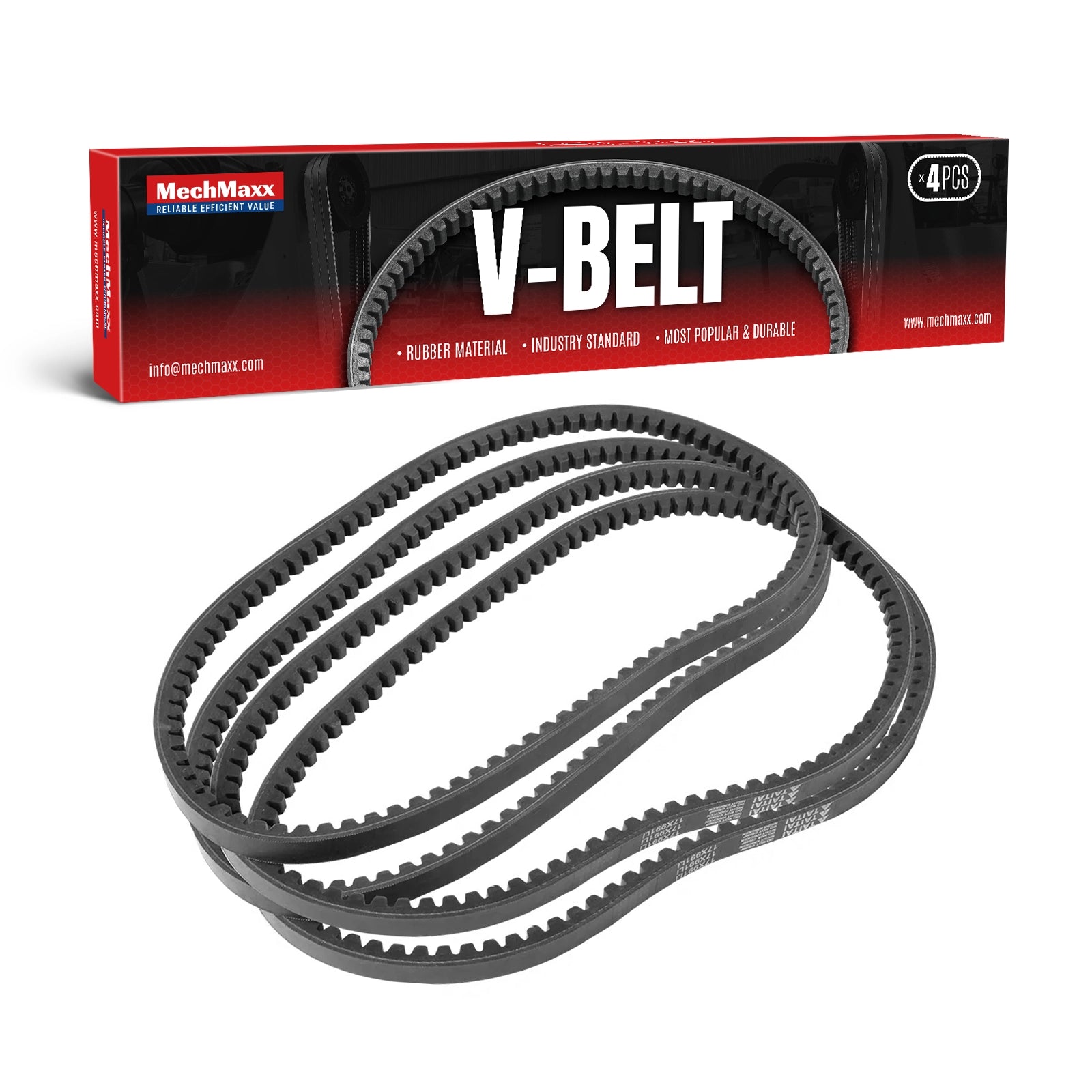 ( 1 Pack / 4 Pcs ) V Belt for NAM, NAMH, VAM65 Mower, 17*991 (SKU: 150137; 150138; 150139; 150140; 150141; 150142; 150145）