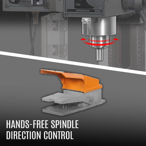 1.5HP 7‘’x 27-1/2‘’ Benchtop Mini Mill Drill Machine, Variable Speed, R8 Spindle, Brushless Motor, 110V, Compact Milling Drilling Tool for Garage Shop, DIY Metalworking without Stand