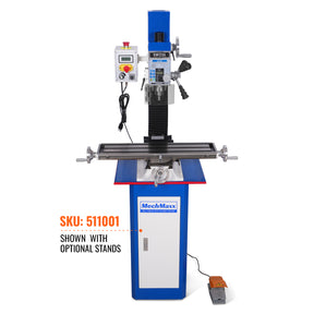 7‘’ x 27-1/2‘’ Benchtop Mini Mill Drill Machine, Variable Speed, Brshless Motor, R8 Spindle, 1.5 HP, 110V, Compact Milling Drilling Tool for Garage Shop, DIY Metalworking without Stand